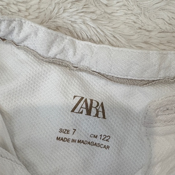 Zara Classic White Kids Shirt size 7 - Picture 2 of 5